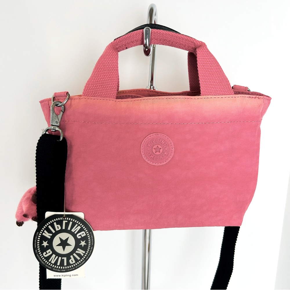 Kipling HB2384 Sugar Pink Tie Dye Small Handbag Crossbody Shoulder Bag NWT